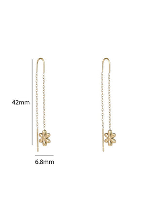 Go Trough Flower - 14K - Juwelen & mooimakers - Oorringen