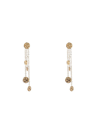 Hammered Rounds Dangle - 14K - Juwelen & mooimakers - Oorringen