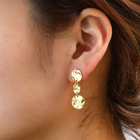 Long Round Stud - 14K - Juwelen & mooimakers - Oorringen