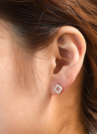 Pearly Clover Stud - 14K - Juwelen & mooimakers - Oorringen