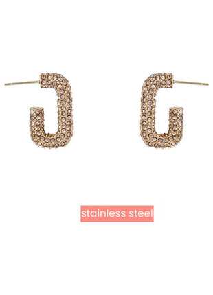 Sparkle Oval Hoop - 14K + Apricot - Juwelen & mooimakers - Oorringen