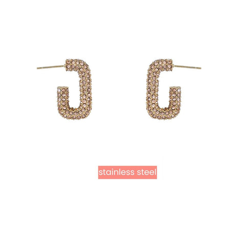 Sparkle Oval Hoop - 14K + Apricot - Juwelen & mooimakers - Oorringen