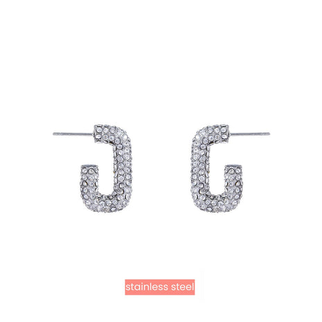 Sparkle Oval Hoop - RH + Crystal - Juwelen & mooimakers - Oorringen
