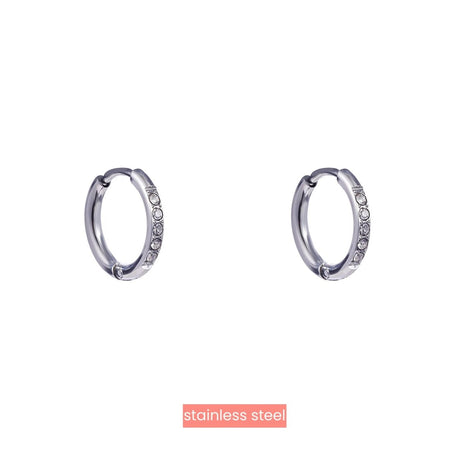 Oorbel - Sprakle Hoop - 12 mm - RH - silver - Modeaccessoires - Juwelen - Oorbellen