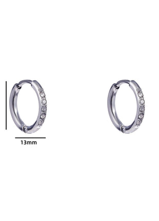 Oorbel - Sprakle Hoop - 12 mm - RH - silver - Modeaccessoires - Juwelen - Oorbellen