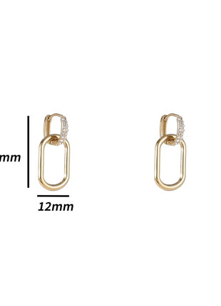 Stone Hoop Dangle - 14K - Juwelen & mooimakers - Oorringen