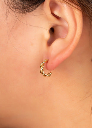 Twirled Creole - 14K - Juwelen & mooimakers - Oorringen