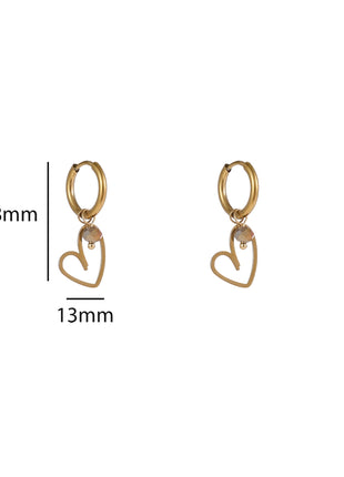 Open Heart Hoop - 14K - goudkleurig - Modeaccessoires - Juwelen - Oorbellen