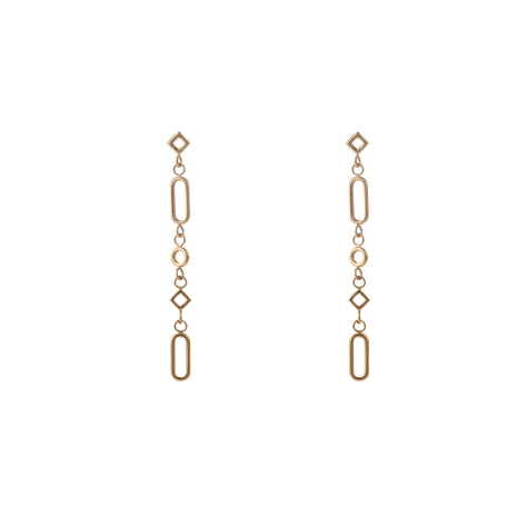 Open Shape Dangle - 14K - goud - Modeaccessoires - Juwelen - Oorbellen