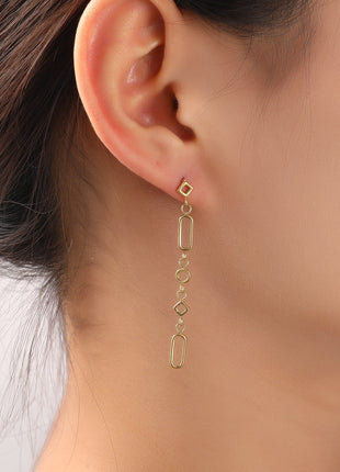 Open Shape Dangle - 14K - goud - Modeaccessoires - Juwelen - Oorbellen