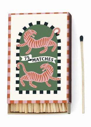 Lange Lucifers - "Tiger'' Black - 75 matches (9.6 CM) by Paddywax