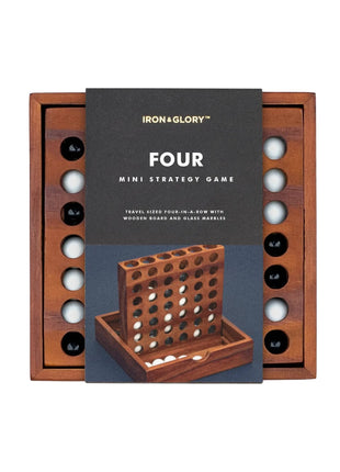 Deluxe houten bordspel - Four (vier op een rij) by Iron & Glory