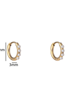 Pearl Hoop - 10 mm - 14K - goud - Modeaccessoires - Juwelen - Oorbellen