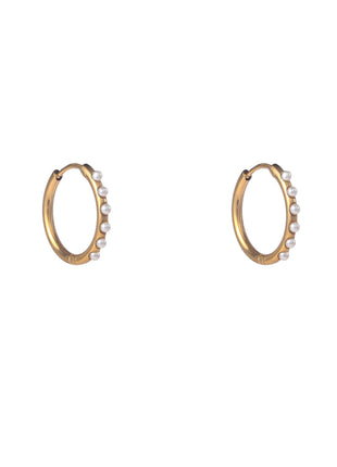 Pearl Hoop - 18 mm - 14K - goud - Modeaccessoires - Juwelen - Oorbellen