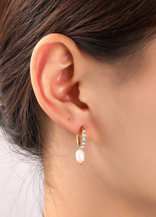 Pearly Pearl Hoop - 14K - Modeaccessoires - Juwelen - Oorbellen