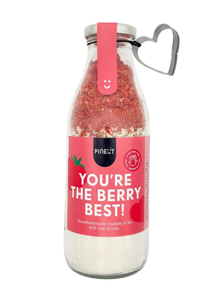 Pineut Cookies | bottle | The Berry Best Strawberry cookies by Pineut