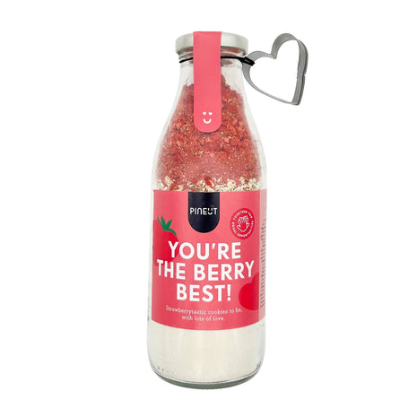 Pineut Cookies | bottle | The Berry Best Strawberry cookies by Pineut