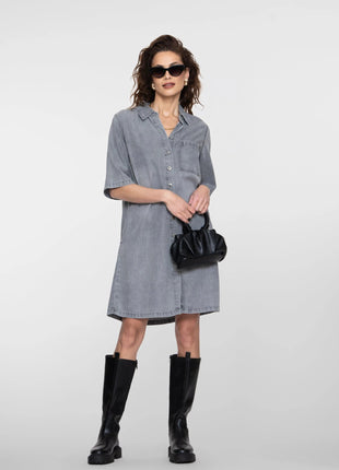 Jeanskleedje - short sleeves - 67003-10 by Geisha