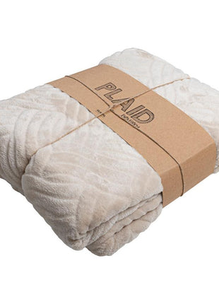 Plaid - gerecycled Poly - 130x170 - beige - Lifestyle - Wonen - Kussens & Plaids