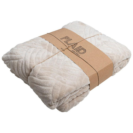 Plaid - gerecycled Poly - 130x170 - beige - Lifestyle - Wonen - Kussens & Plaids