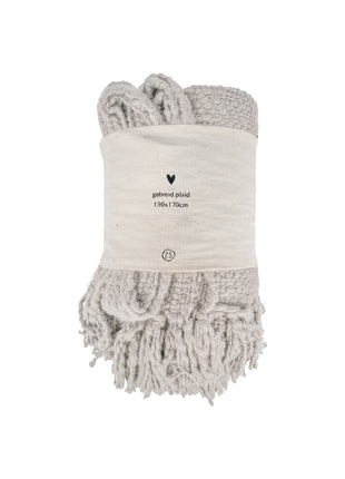 Plaid - met franjes - zandkleurig - Lifestyle - Wonen - Kussens & Plaids