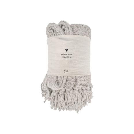 Plaid - met franjes - zandkleurig - Lifestyle - Wonen - Kussens & Plaids