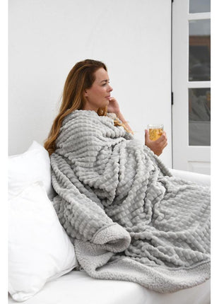 Plaid - Puk - lichtgrijs - Lifestyle - Wonen - Kussens & Plaids