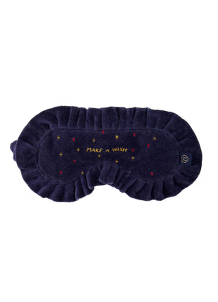 Slaapmasker - velvet sterren - donkerblauw/goud