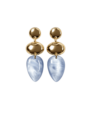 Oorbellen - Azure Gold Drop Earrings by Charlotte Marie Jewelry