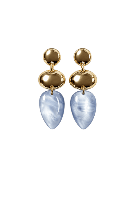 Oorbellen - Azure Gold Drop Earrings by Charlotte Marie Jewelry
