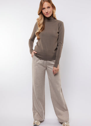 Portia pants - 25WQH12 - Dark Chocolate - Kleding - Broeken
