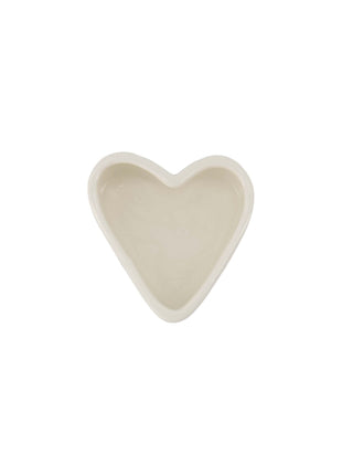 Potje - keramiek met deksel - hartje - wit/goud - Lifestyle - In huis - Decoratie