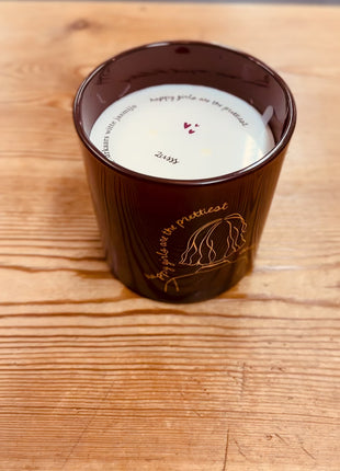 Geurkaars glas vrouw - bruin