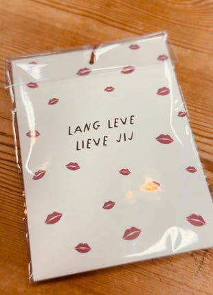 Geurzakje - 'lang leve' - wit/roze