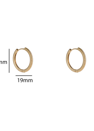 Propeller Hoop - 18 mm - goud - Modeaccessoires - Juwelen - Oorbellen