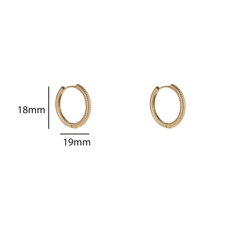 Propeller Hoop - 18 mm - goud - Modeaccessoires - Juwelen - Oorbellen