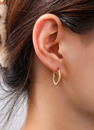 Propeller Hoop - 18 mm - goud - Modeaccessoires - Juwelen - Oorbellen