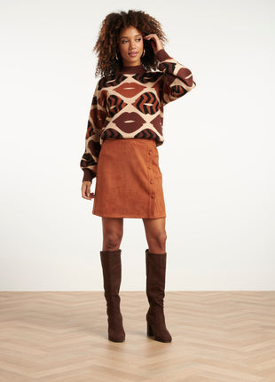 Pull 25529 choco Kleding Truien en cardigans