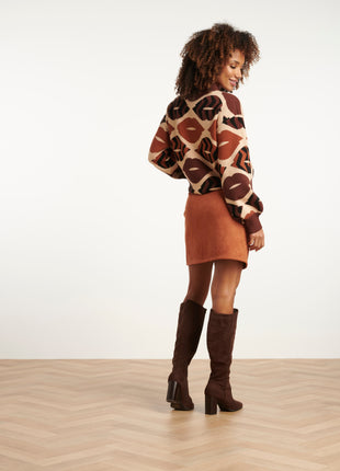 Pull 25529 choco Kleding Truien en cardigans