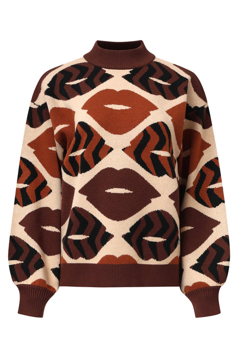 Pull 25529 choco Kleding Truien en cardigans