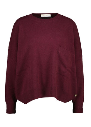 Pull - Andria B506 - Bordeaux - Bordeaux / One Size - Kleding - Truien en cardigans