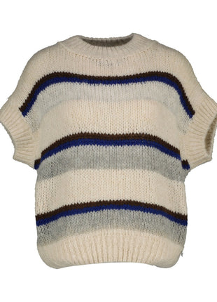 Pull - Battipaglia B506 – Off-White/Choco - Kleding - Truien en cardigans