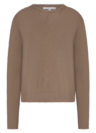 Pull - Fluffy Sweater – Mid Brown - SRB4642 - Kleding - Truien en cardigans
