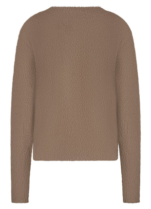 Pull - Fluffy Sweater – Mid Brown - SRB4642 - Kleding - Truien en cardigans