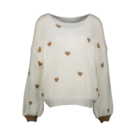 Pull (hartjes) - Detroit B506 (cam) - Offwhite/camel / TU - Kleding - Truien en cardigans