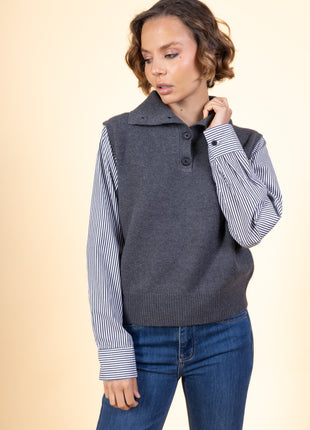 Pull IY25619 (grijs) Kleding Truien en cardigans
