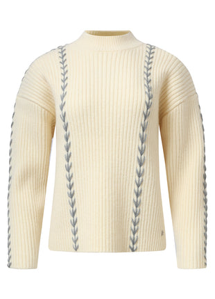Pull L/M Visgraat 25518 Off white Kleding Truien en cardigans