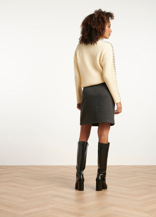 Pull L/M Visgraat 25518 Off white Kleding Truien en cardigans