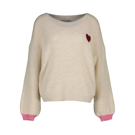 Pull met hartje - Bari B506 – Bordeaux - Bordeaux / One Size - Kleding - Truien en cardigans