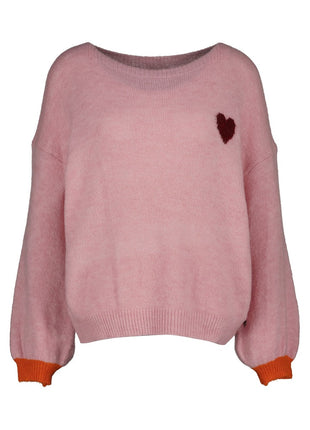 Bari B506 – Pink/Bordeaux - Pink/Bordeaux / One Size - Kleding - Truien en cardigans